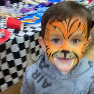 face painted face