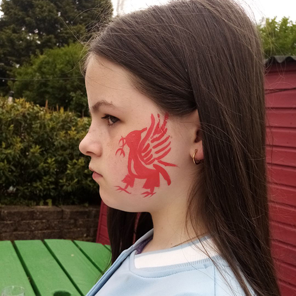 face painted face