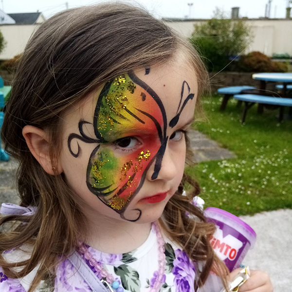 face painted face